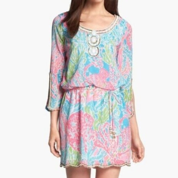 Lilly Pulitzer Dresses & Skirts - Lilly Pulitzer Delisa Dress Let's Cha Cha Embellished Women’s Sz‎ M